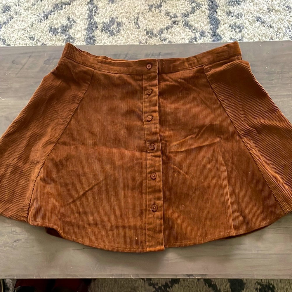 Brown cord skirt